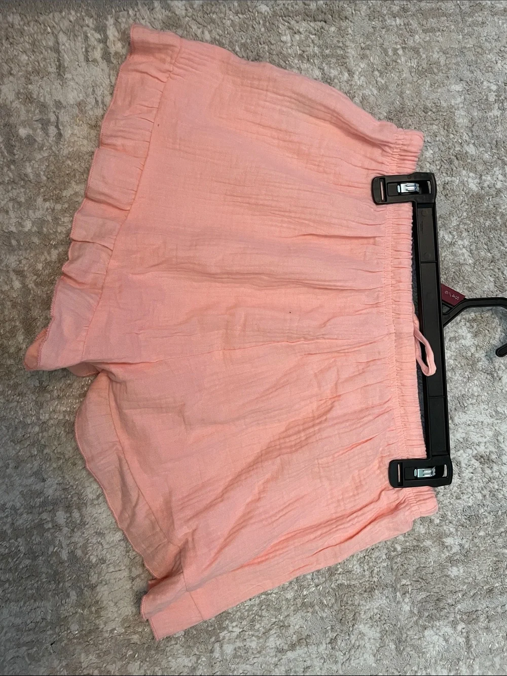 No Boundaries Light Pink Coral Ruffle high rise Shorts size S-NWT